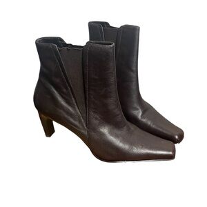 Laura Ashley Sicily Leather Boots Brown Color Women’s Size 9.5